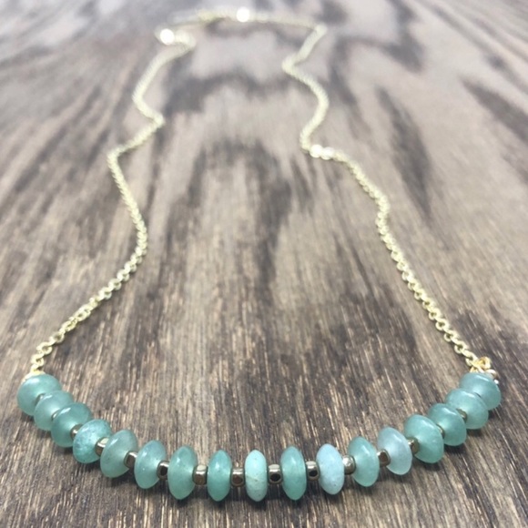 Green Jade 14K Gold Necklace - Picture 5 of 5